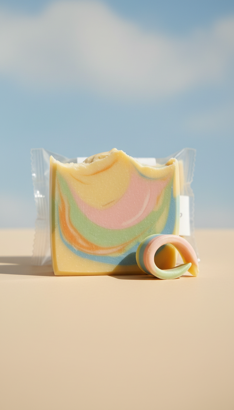 Mango Cream Swirl Soap Bar